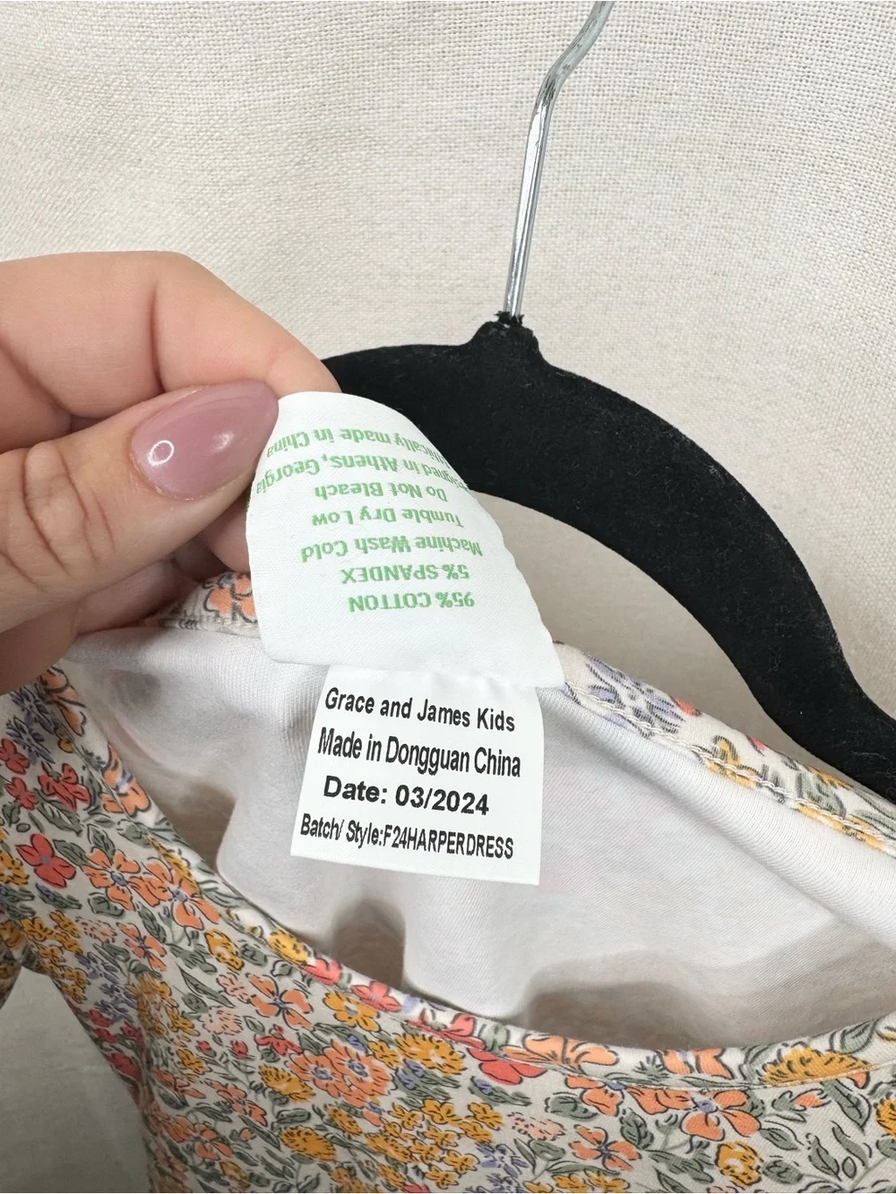 Grace & James Kids Girls Dress Size 7 Multicolor Floral Fit & Flare Knee